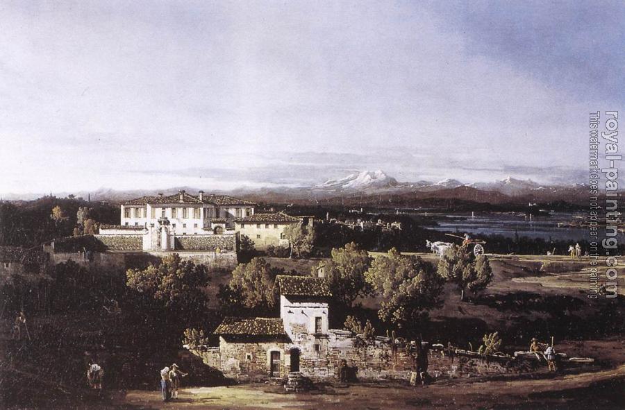 Bernardo Bellotto : View of the Villa Cagnola at Gazzada near Varese